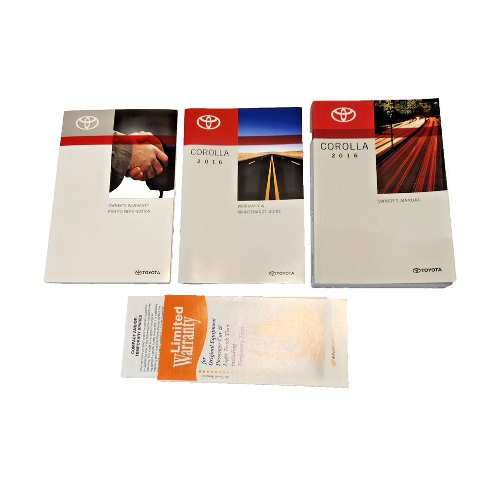 2016 Toyota Corolla Car Owner Operator Manuals Book Set: Care-Maintenance-Parts